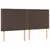 Produktbild 4 för Sänggavel LED brun 200x5x118/128 cm konstläder