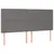 Produktbild 4 för Sänggavel LED grå 200x5x118/128 cm konstläder
