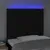 Produktbild 3 för Sänggavel LED svart 80x5x118/128 cm tyg