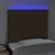 Produktbild 3 för Sänggavel LED mörkbrun 80x5x118/128 cm tyg