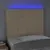 Produktbild 3 för Sänggavel LED gräddvit 80x5x118/128 cm tyg