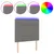 Produktbild 2 för Sänggavel LED mörkgrå 100x5x118/128 cm tyg