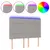 Produktbild 2 för Sänggavel LED ljusgrå 144x5x118/128 cm tyg