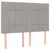 Produktbild 4 för Sänggavel LED ljusgrå 144x5x118/128 cm tyg