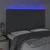 Produktbild 3 för Sänggavel LED mörkgrå 144x5x118/128 cm tyg
