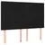Produktbild 4 för Sänggavel LED svart 144x5x118/128 cm tyg