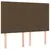 Produktbild 4 för Sänggavel LED mörkbrun 144x5x118/128 cm tyg