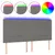 Produktbild 2 för Sänggavel LED mörkgrå 160x5x118/128 cm tyg