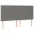 Produktbild 4 för Sänggavel LED mörkgrå 160x5x118/128 cm tyg