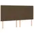 Produktbild 4 för Sänggavel LED mörkbrun 180x5x118/128 cm tyg