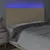 Produktbild 3 för Sänggavel LED gräddvit 180x5x118/128 cm tyg