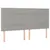 Produktbild 4 för Sänggavel LED ljusgrå 200x5x118/128 cm tyg