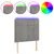 Produktbild 2 för Sänggavel LED ljusgrå 80x5x118/128 cm sammet