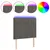 Produktbild 2 för Sänggavel LED mörkgrå 90x5x118/128 cm sammet