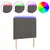 Produktbild 2 för Sänggavel LED mörkgrå 100x5x118/128 cm sammet