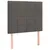 Produktbild 4 för Sänggavel LED mörkgrå 100x5x118/128 cm sammet