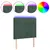 Produktbild 2 för Sänggavel LED mörkgrön 100x5x118/128 cm sammet