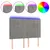 Produktbild 2 för Sänggavel LED ljusgrå 144x5x118/128 cm sammet