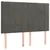 Produktbild 4 för Sänggavel LED mörkgrå 144x5x118/128 cm sammet