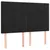Produktbild 4 för Sänggavel LED svart 144x5x118/128 cm sammet