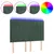 Produktbild 2 för Sänggavel LED mörkgrön 144x5x118/128 cm sammet