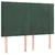 Produktbild 4 för Sänggavel LED mörkgrön 144x5x118/128 cm sammet