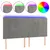 Produktbild 2 för Sänggavel LED ljusgrå 160x5x118/128 cm sammet