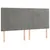 Produktbild 4 för Sänggavel LED ljusgrå 160x5x118/128 cm sammet