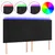 Produktbild 2 för Sänggavel LED svart 160x5x118/128 cm sammet