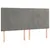 Produktbild 4 för Huvudgavel LED ljusgrå 180x5x118/128 cm sammet
