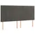 Produktbild 4 för Sänggavel LED mörkgrå 180x5x118/128 cm sammet