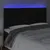 Produktbild 3 för Sänggavel LED svart 180x5x118/128 cm sammet
