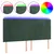 Produktbild 2 för Sänggavel LED mörkgrön 180x5x118/128 cm sammet