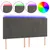 Produktbild 2 för Sänggavel LED mörkgrå 200x5x118/128 cm sammet