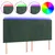 Produktbild 2 för Sänggavel LED mörkgrön 200x5x118/128 cm sammet