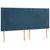 Produktbild 4 för Sänggavel LED mörkblå 200x5x118/128 cm sammet