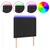 Produktbild 2 för Huvudgavel LED svart 90x5x118/128 cm konstläder