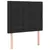 Produktbild 4 för Huvudgavel LED svart 90x5x118/128 cm konstläder