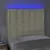 Produktbild 3 för Sänggavel LED gräddvit 90x5x118/128 cm konstläder