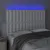 Produktbild 3 för Sänggavel LED vit 144x5x118/128 cm konstläder
