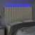Produktbild 3 för Sänggavel LED gräddvit 144x5x118/128 cm konstläder