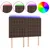 Produktbild 2 för Sänggavel LED brun 144x5x118/128 cm konstläder