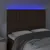 Produktbild 3 för Sänggavel LED brun 144x5x118/128 cm konstläder