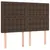 Produktbild 4 för Sänggavel LED brun 144x5x118/128 cm konstläder