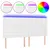 Produktbild 2 för Sänggavel LED vit 160x5x118/128 cm sammet