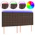 Produktbild 2 för Sänggavel LED brun 160x5x118/128 cm konstläder