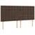 Produktbild 4 för Sänggavel LED brun 160x5x118/128 cm konstläder