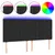 Produktbild 2 för Sänggavel LED svart 180x5x118/128 cm konstläder