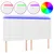 Produktbild 2 för Sänggavel LED vit 180x5x118/128 cm konstläder