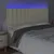 Produktbild 3 för Sänggavel LED gräddvit 180x5x118/128 cm konstläder